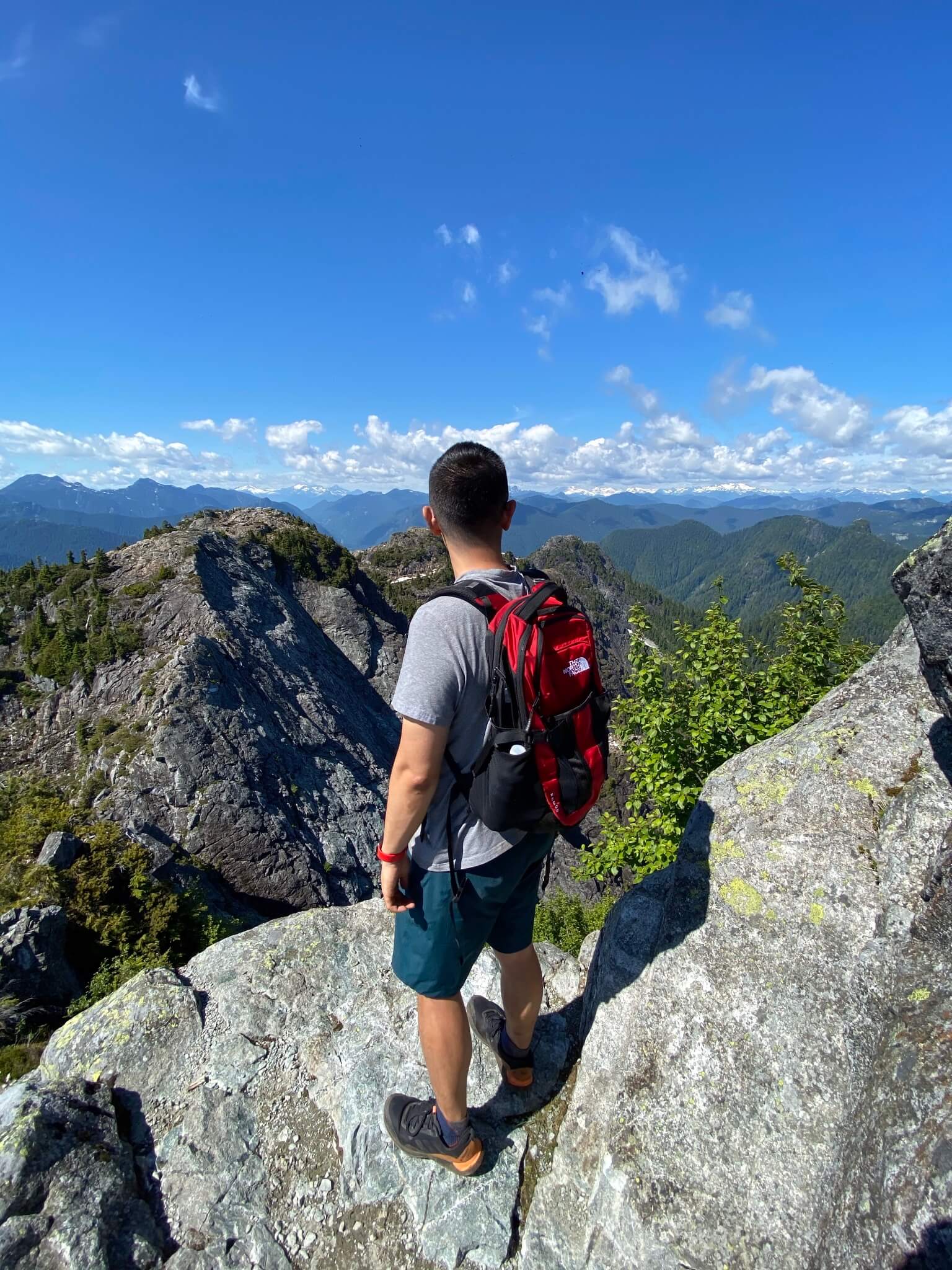Taken at the top of Crown Mountain, with North Shore mountains in the background.