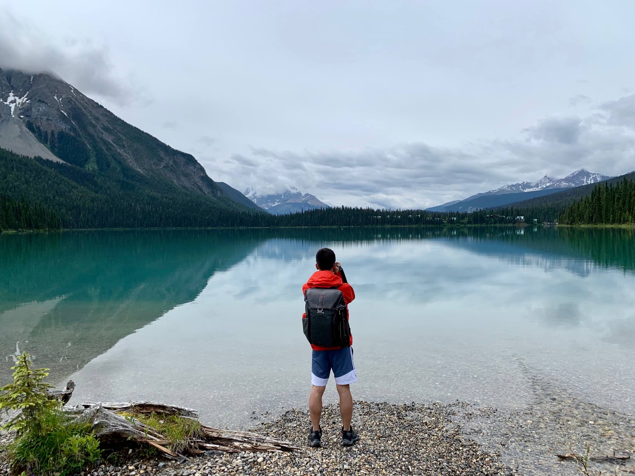 Emerald Lake from the fan of the inlet river